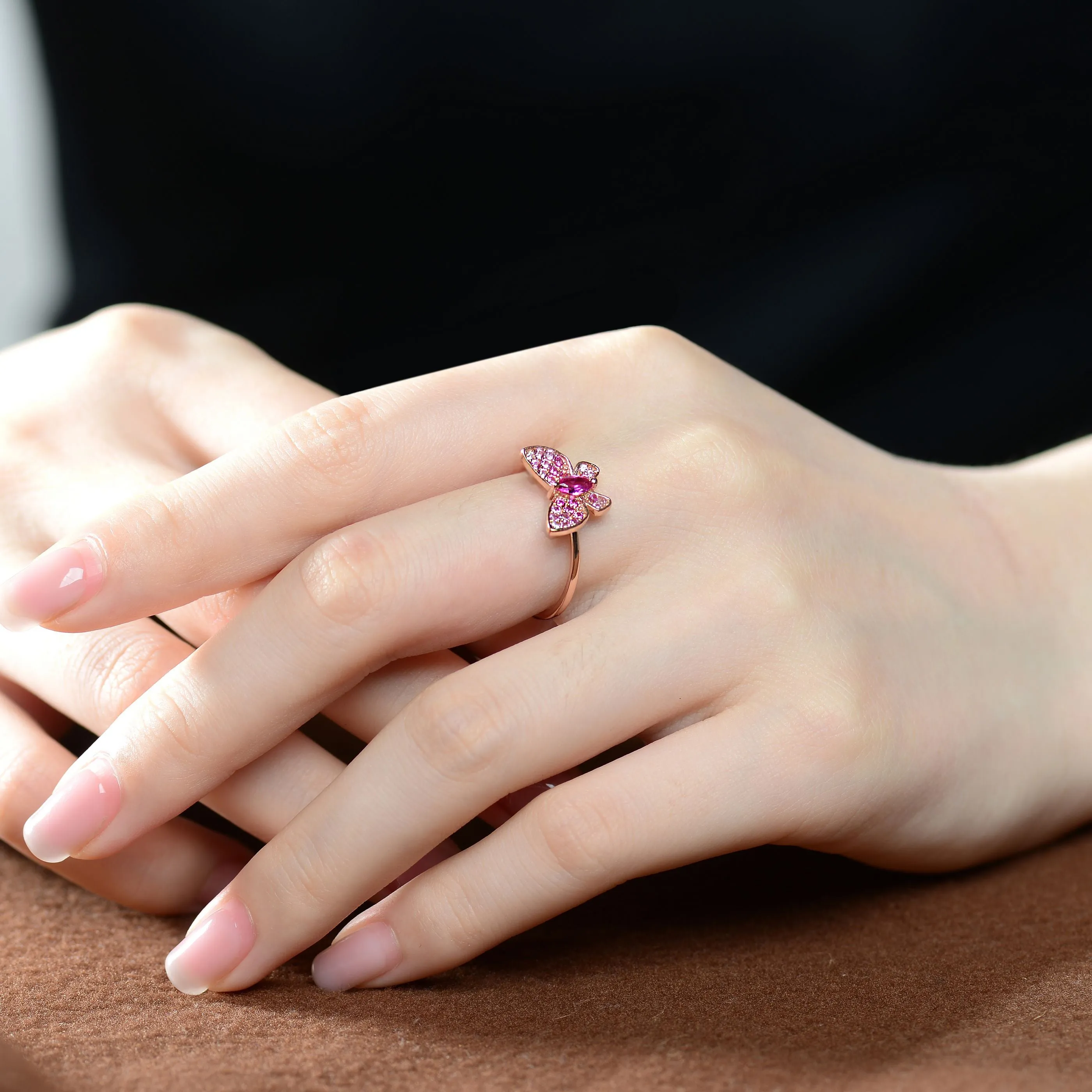 Raquelle Dainty Cubic Zirconia Butterfly Ring