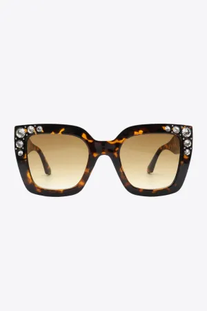 Rhinestone Polycarbonate Sunglasses