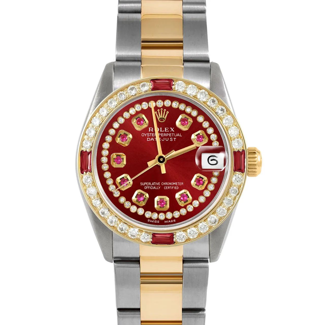 Rolex Datejust 31mm | 6827-TT-RED-STRR-4RBY-OYS