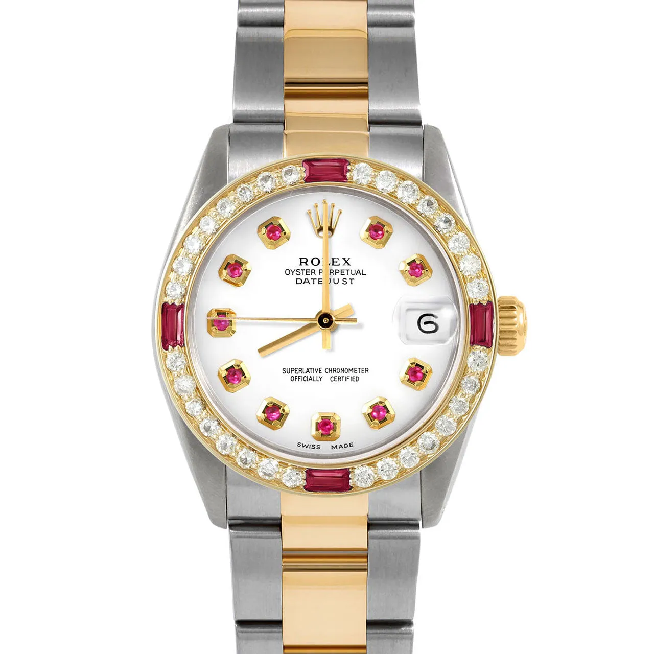 Rolex Datejust 31mm | 6827-TT-WHT-RBY-AM-4RBY-OYS