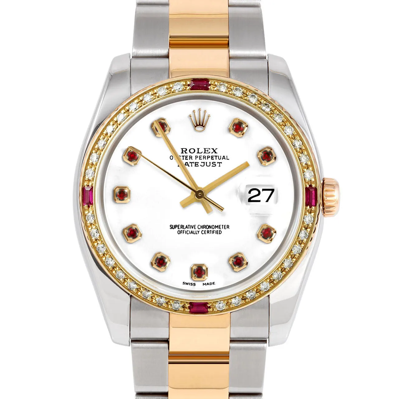 Rolex Datejust 36mm | 116233-WHT-RBY-AM-4RBY-OYS