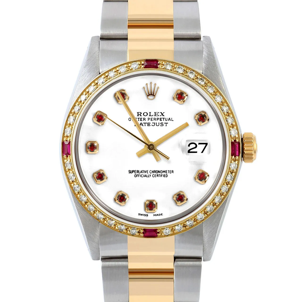 Rolex Datejust 36mm | 16013-WHT-RBY-AM-4RBY-OYS