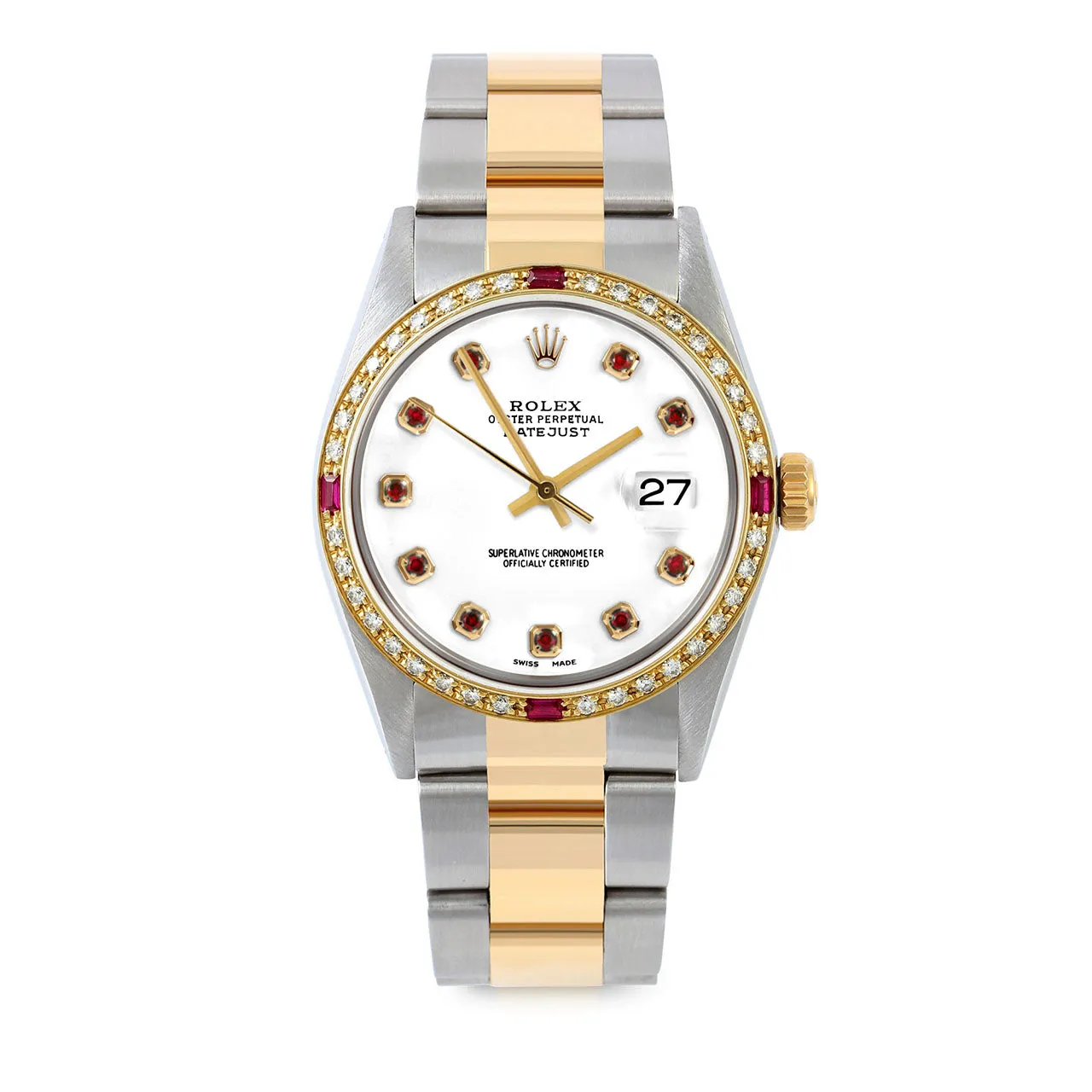 Rolex Datejust 36mm | 16013-WHT-RBY-AM-4RBY-OYS