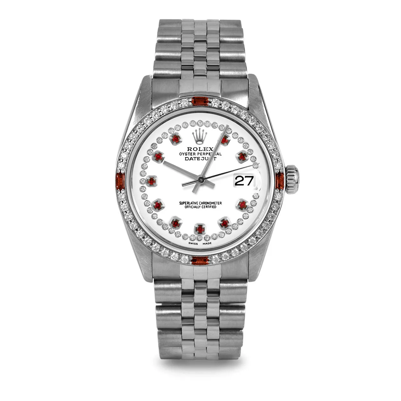 Rolex Datejust 36mm | 16014-WHT-STRR-4RBY-JBL