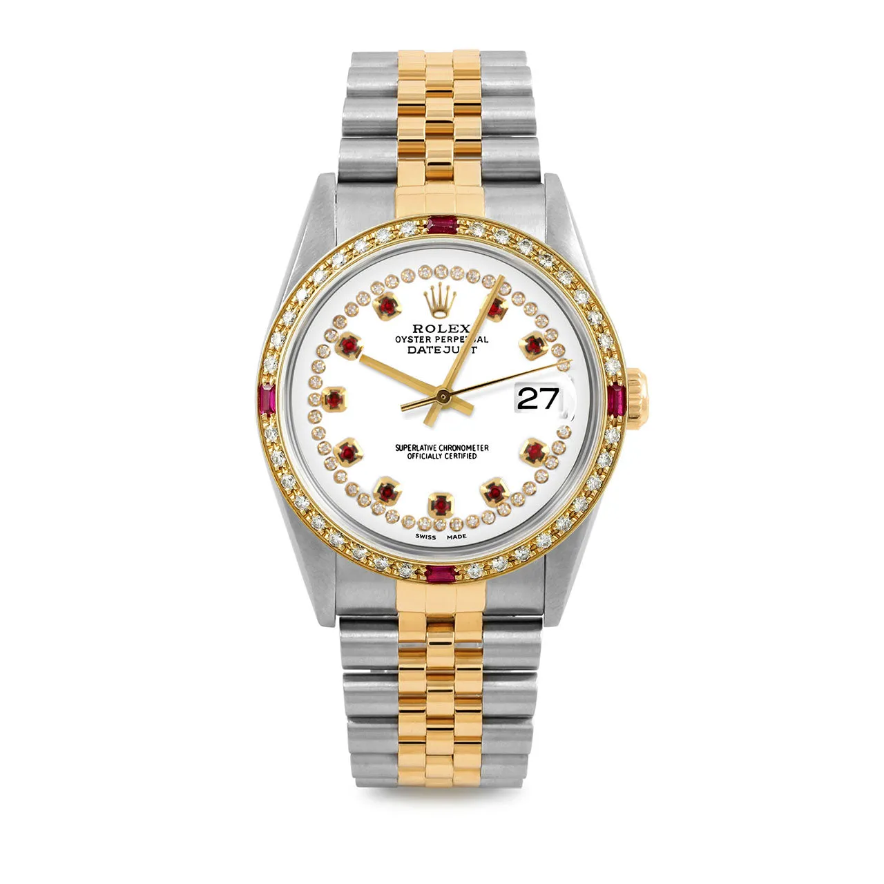 Rolex Datejust 36mm | 16233-WHT-STRR-4RBY-JBL