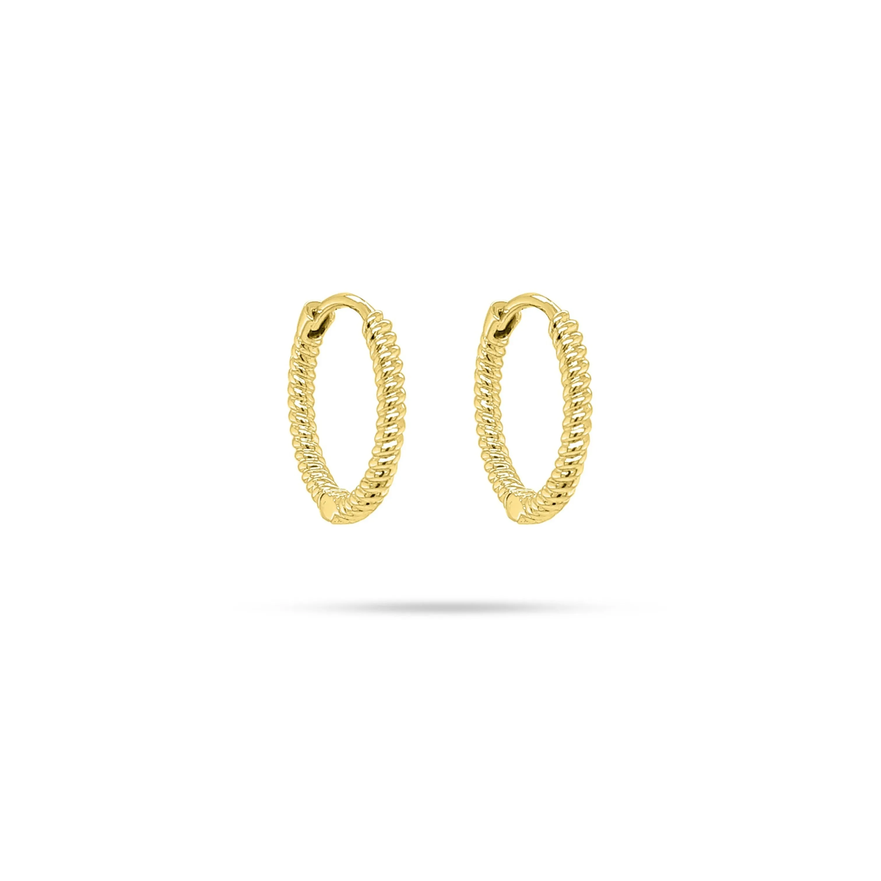 Rope Huggie Gold Earrings