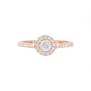 Round Diamond Halo Engagement Ring Basic