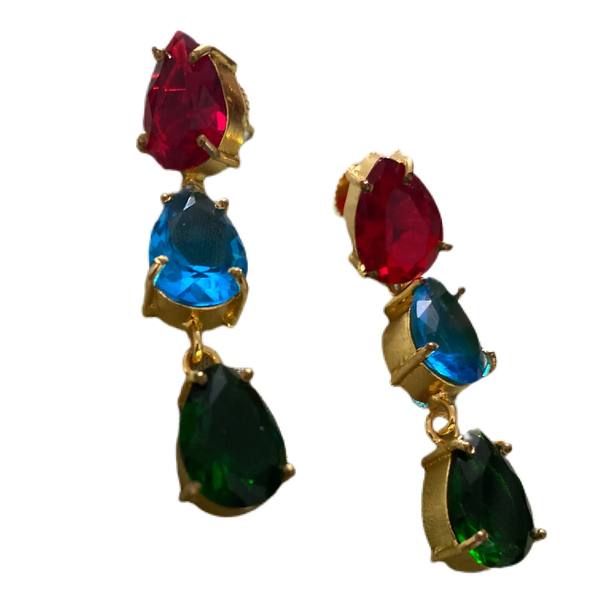 Semi precious gemstones wedding earrings