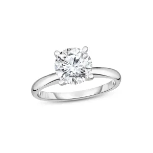 Solitaire Diamond Engagement Ring 2.35 Carat 14K White Gold GIA Certified