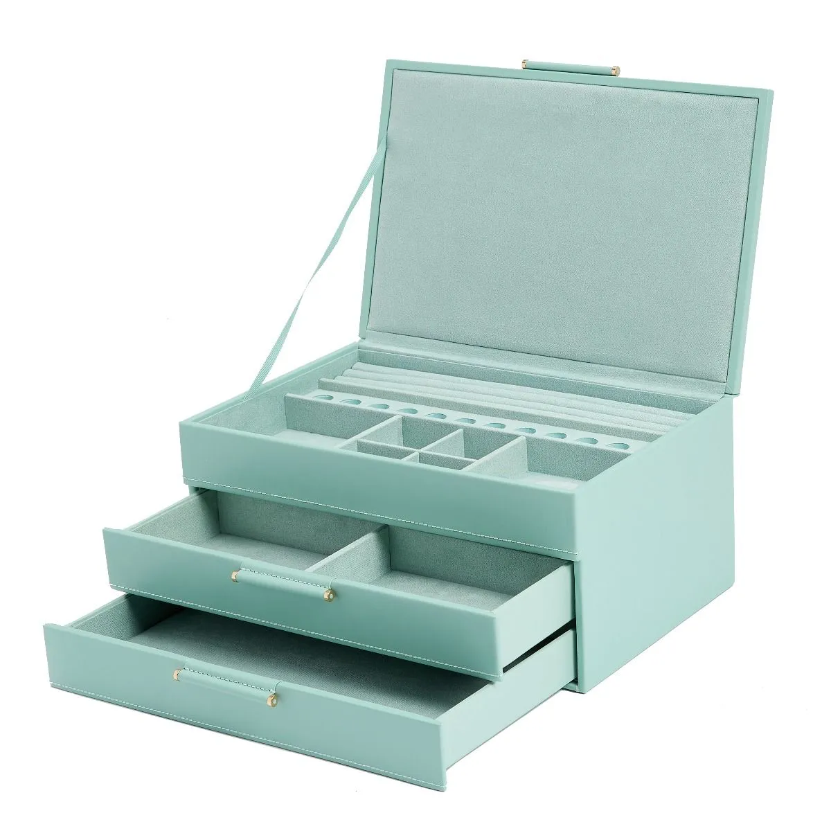 Sophia Jewelry Box With Drawers (Jade)