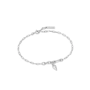 SPARKLE DROP PENDANT CHUNKY CHAIN BRACELET