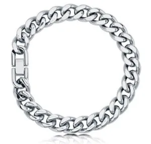 Stainless Steel Curb Chain Bracelet 8 Inch