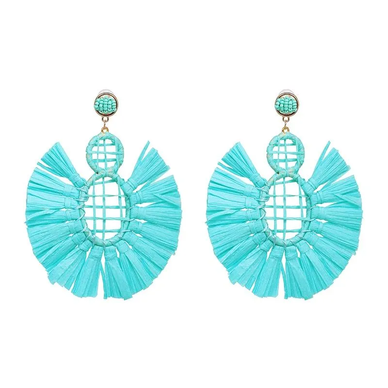 Summer Stylish Large Tassel Drop Earrings