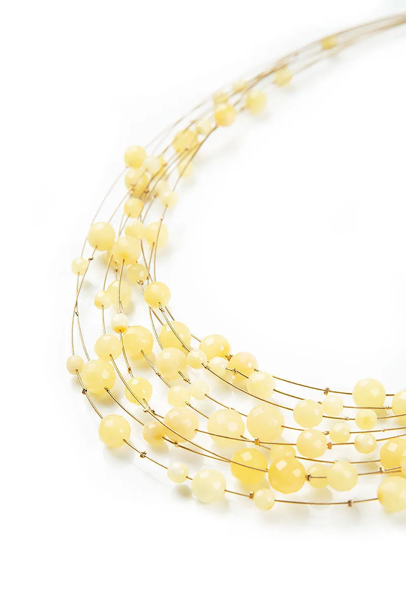 Sunrise Natural Amber Bead Necklace