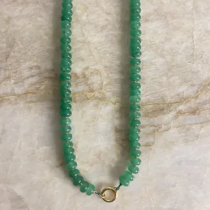 Sweetie Clasp Necklace- Jade Green