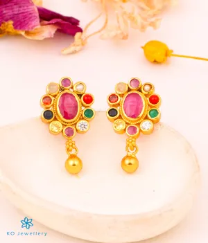 The Navit Silver Earrings (Navratna)