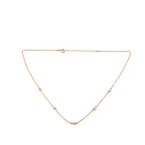 Tiny Pearl Gold Necklace