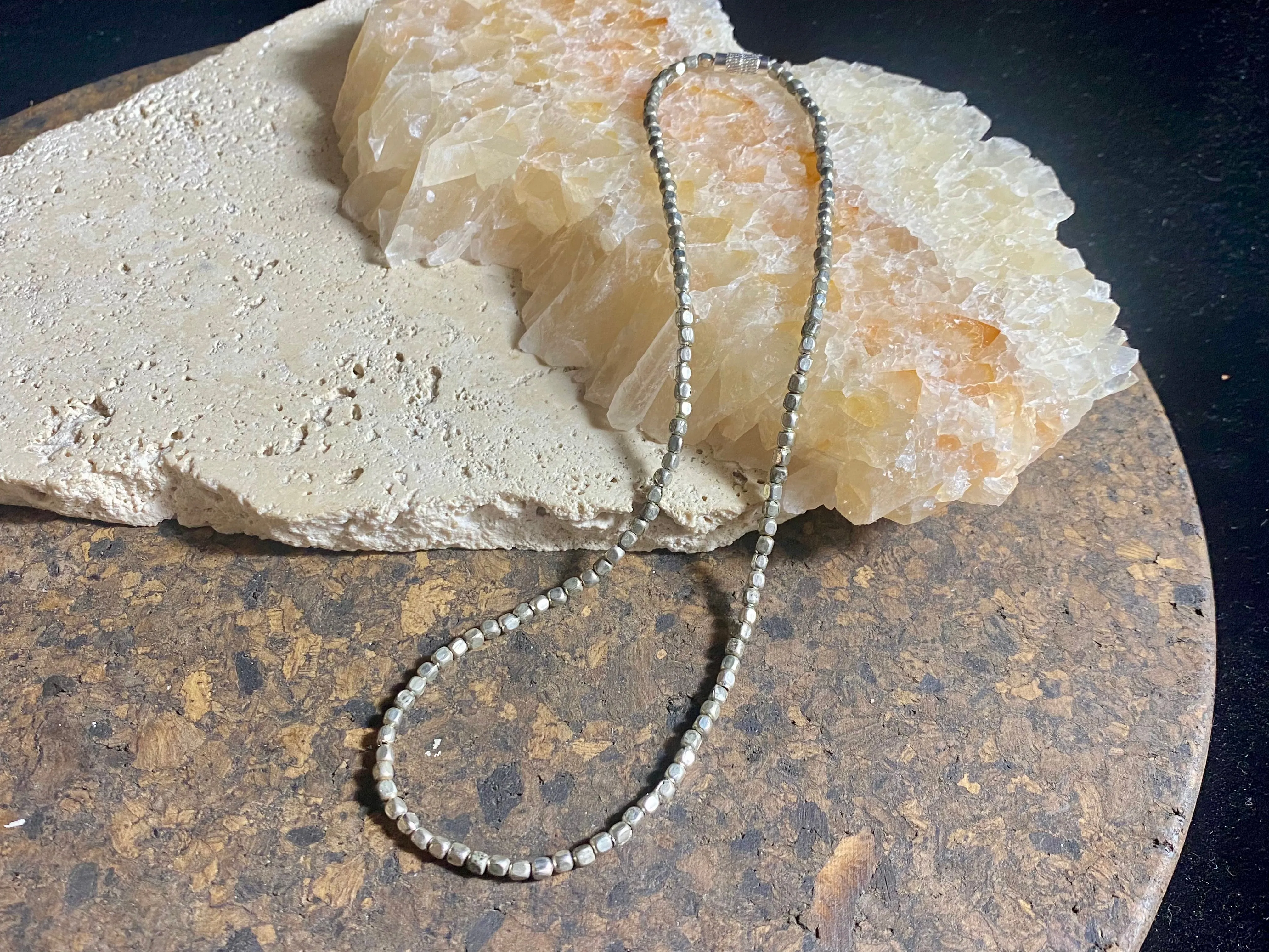 Tribal Silver Choker Necklace