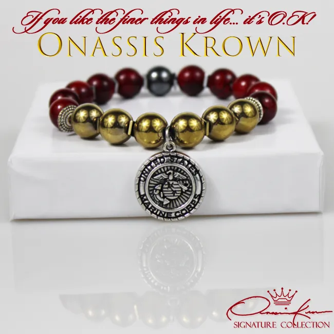 U.S. Marine Corp Bead Bracelet