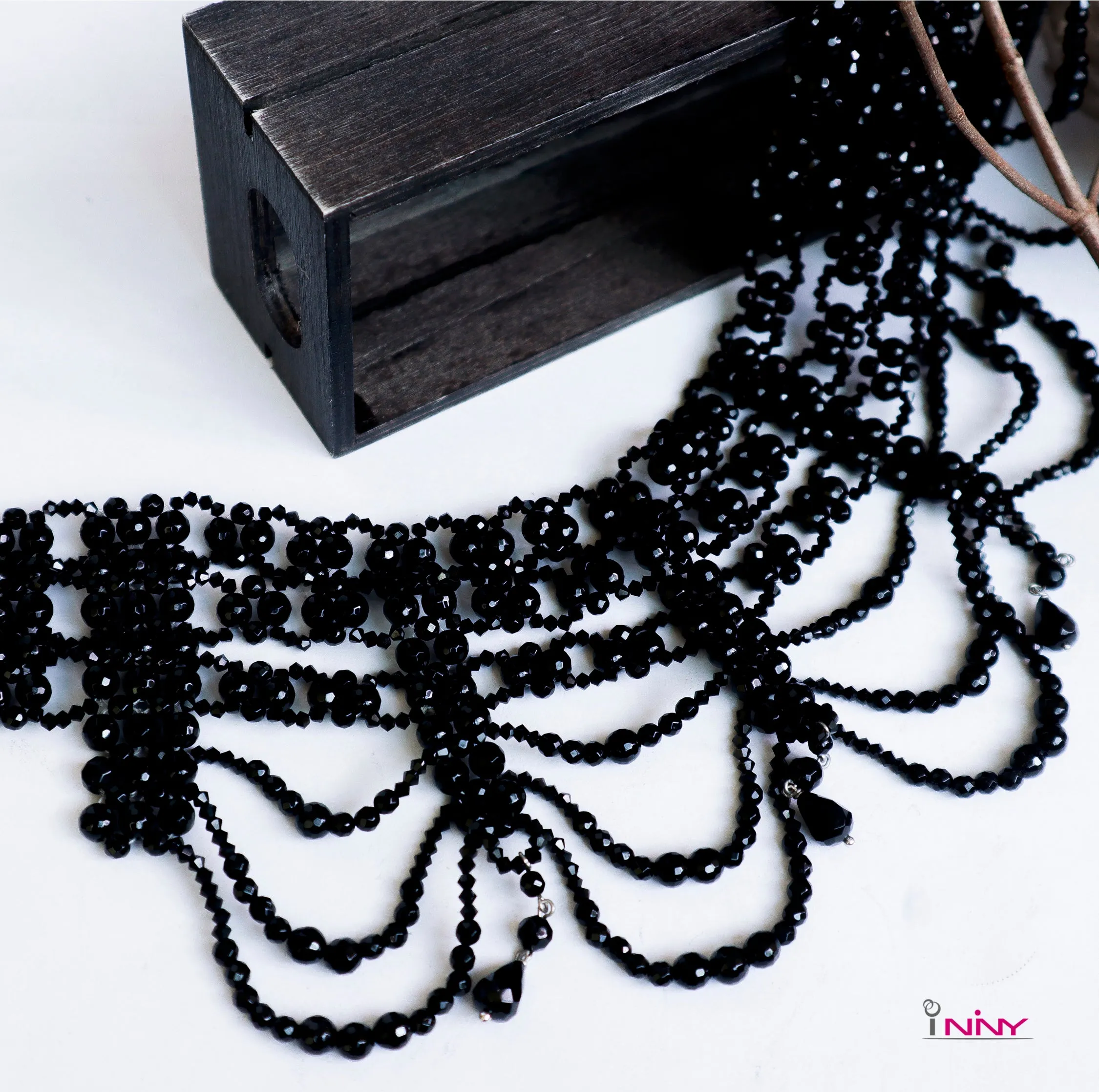 Victorian Black Onyx Choker Necklace