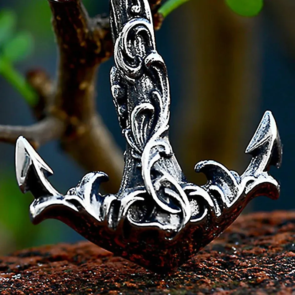 Viking Filigree Anchor Necklace