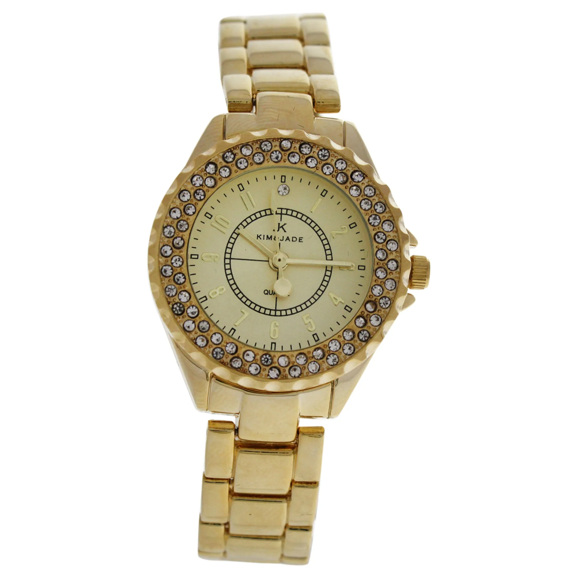 Watch Woman Kim & Jade Movement Quartz Case Gold And Bracelet Gold Made In Steel 2033L-GG