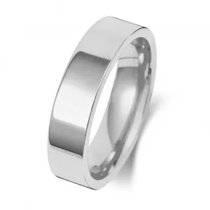 Wedding Band Platinum Flat Court 5mm-1.2 Wedding  Ring WP125L